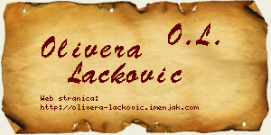 Olivera Lacković vizit kartica